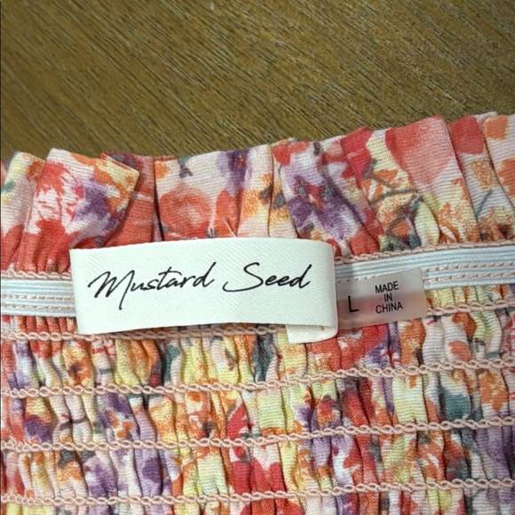 Floral Ruffle Mini Skort, Size L - Picture 2 of 3